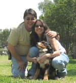 cynthia con su perro